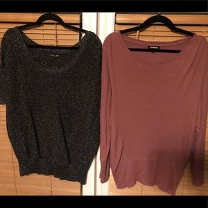 Lot of two Express sweaters size Large